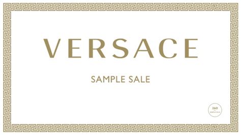 Versace Sample Sale 2018 